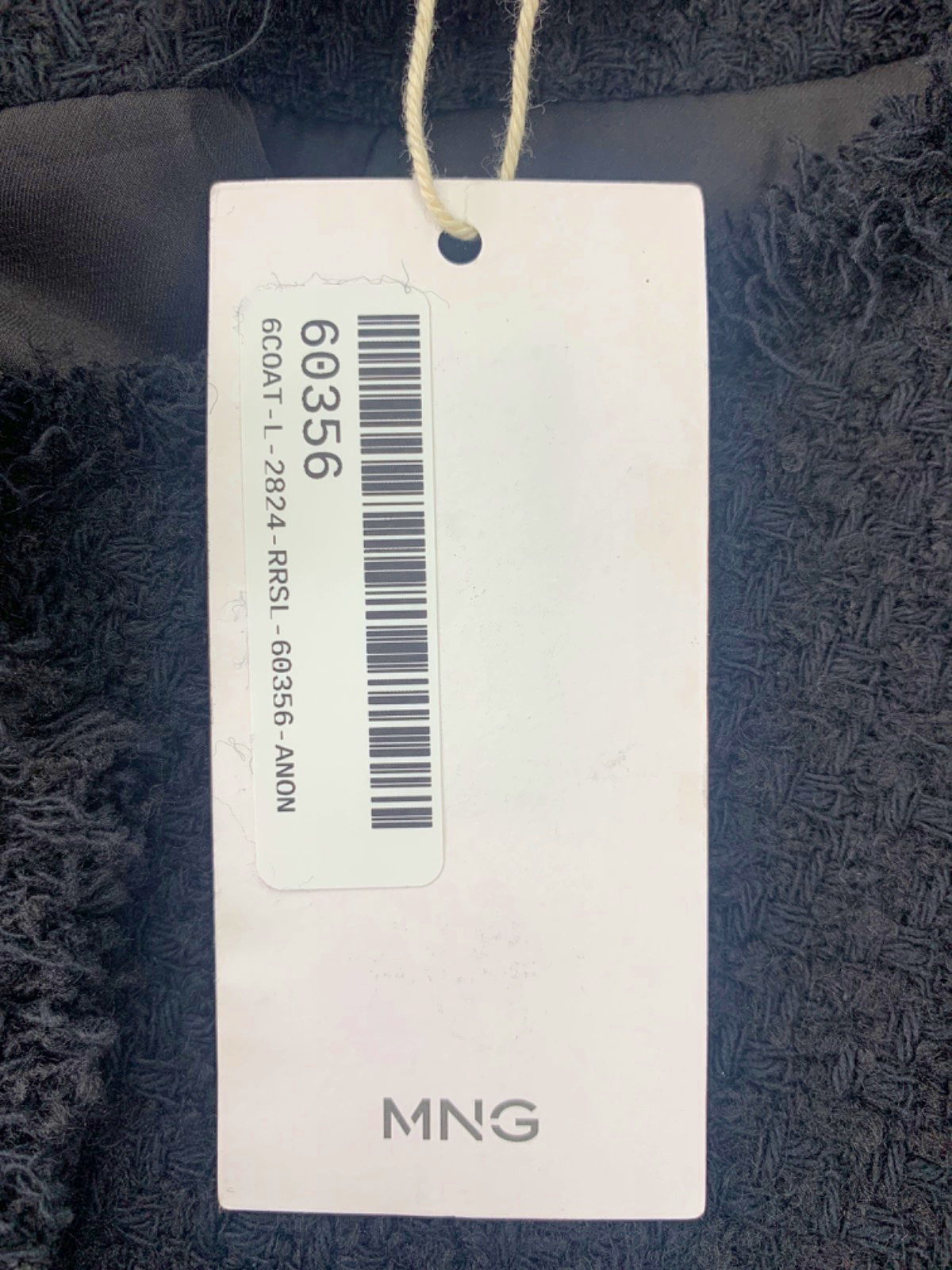 Mango Black Wintour Tweed Jacket SIZE XL