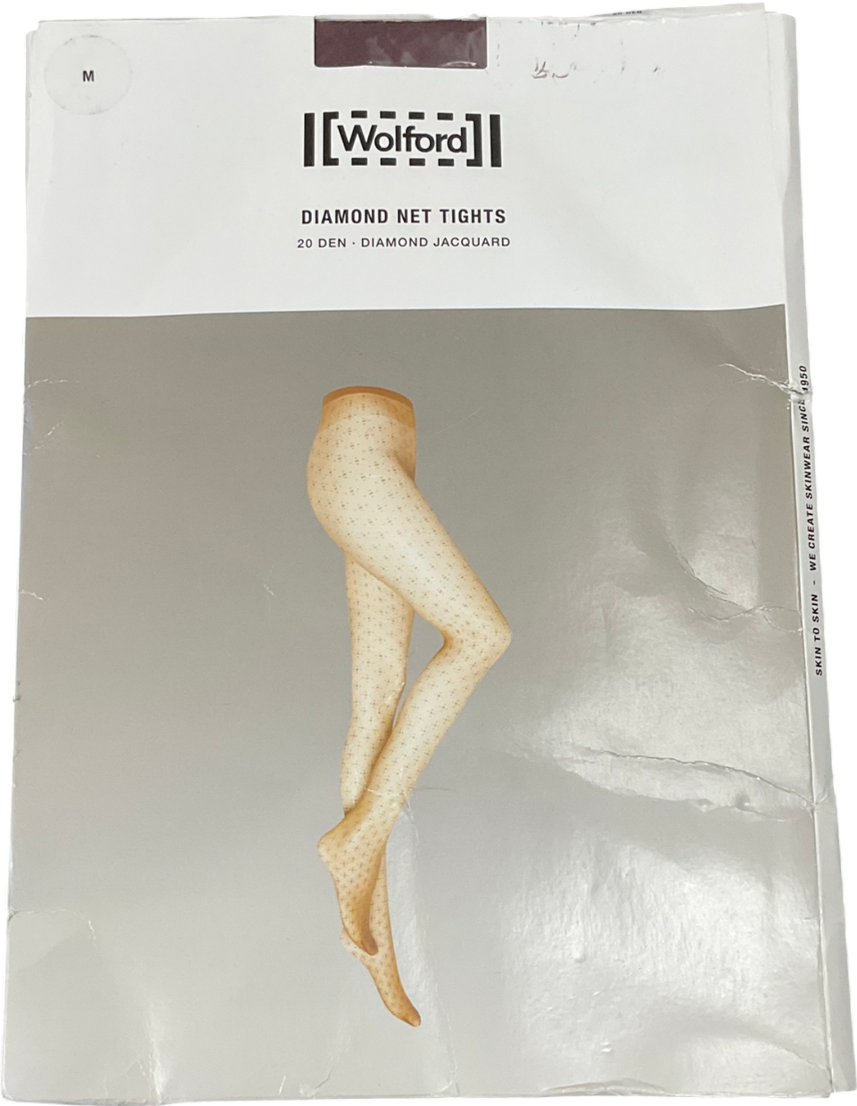 Wolford Brown Diamond Net Tights UK M