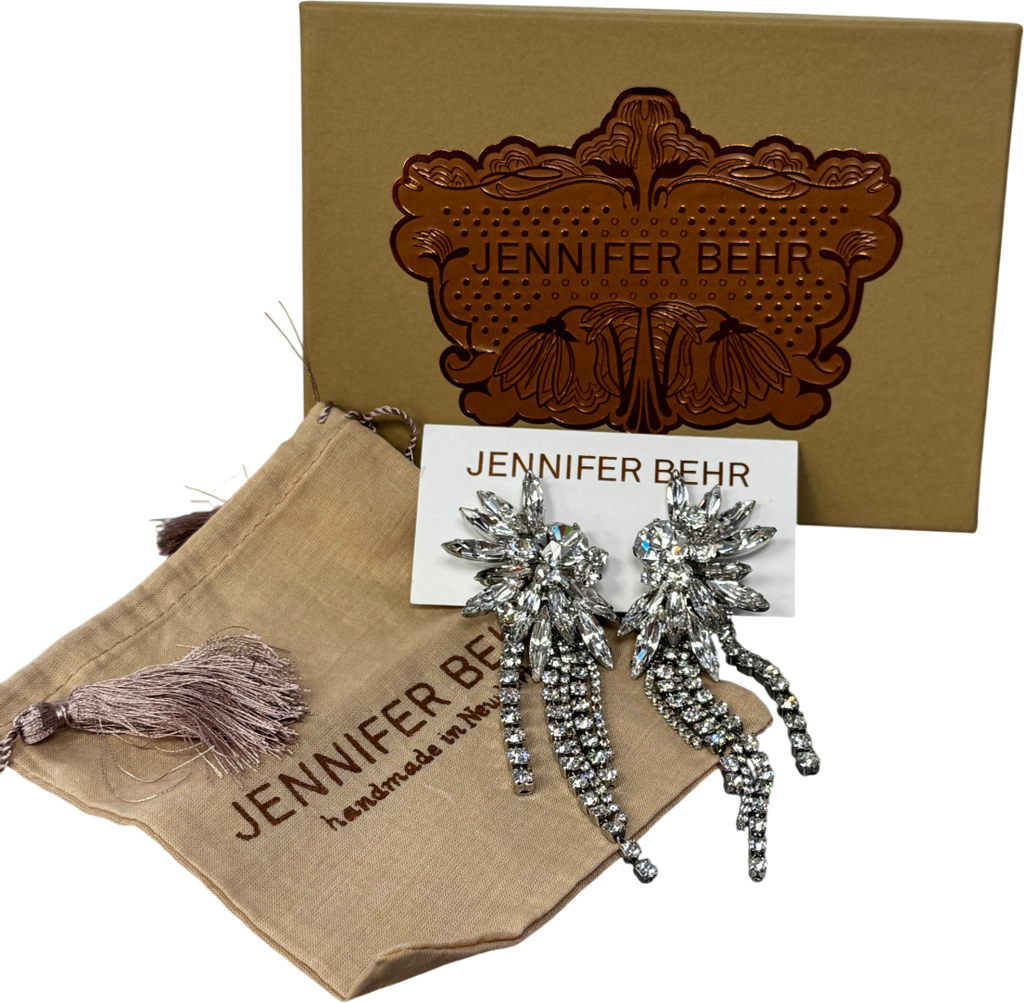 JENNIFER BEHR Metallic Shantalle Crystal-embellished Drop Earrings In Box