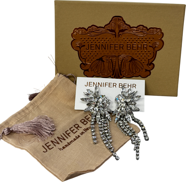 JENNIFER BEHR Metallic Shantalle Crystal-embellished Drop Earrings In Box