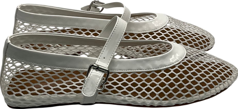 White Mesh Ballet Pumps UK 9 EU 42 👠