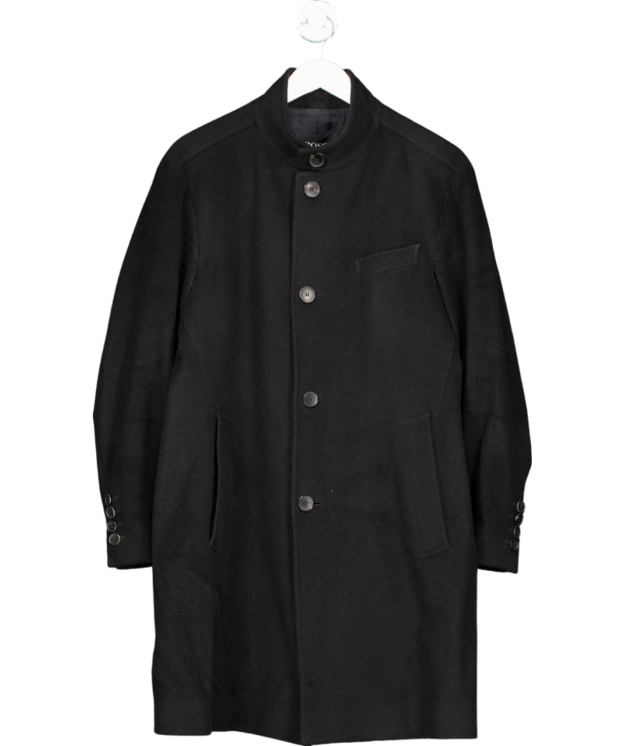 BOSS Black Hyde Wool/cashmere Stand Up Collar Coat UK M/L