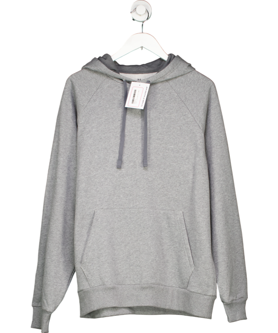 Under Armour Grey Rival Fleece Hoodie UK M