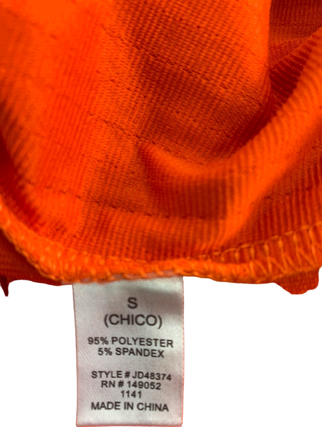 Fashion Nova Orange Ribbed Bodycon Dress S