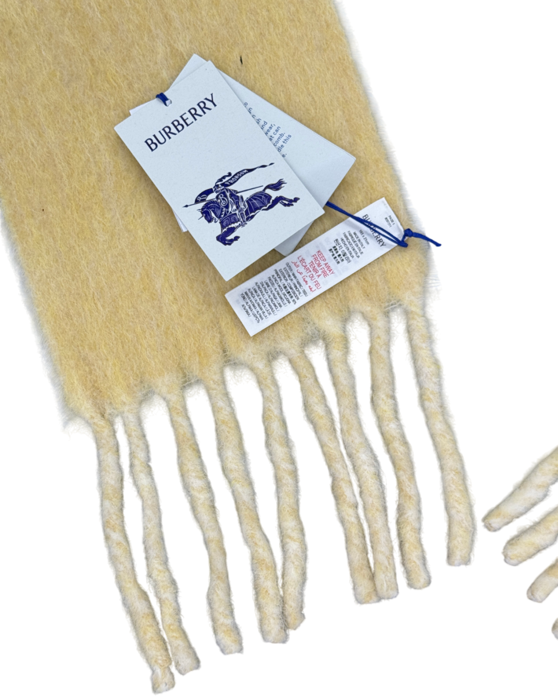 Burberry Cream Reversible Logo-jacquard Alpaca-blend Scarf One Size