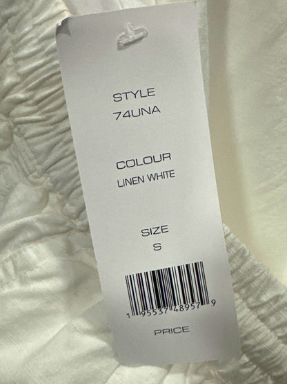 French Connection Linen White Trousers UK S