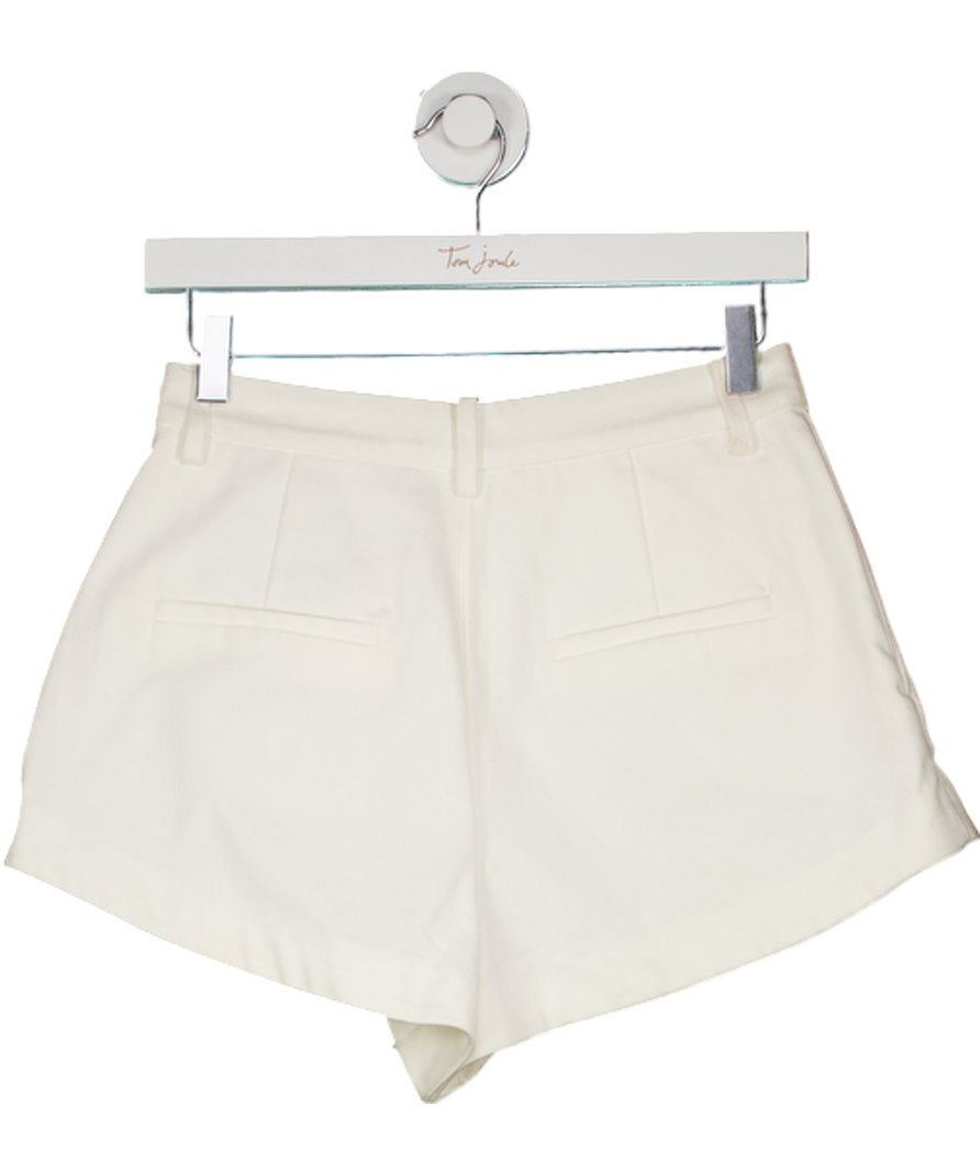 ZARA White High Waisted Tailored Shorts UK XS