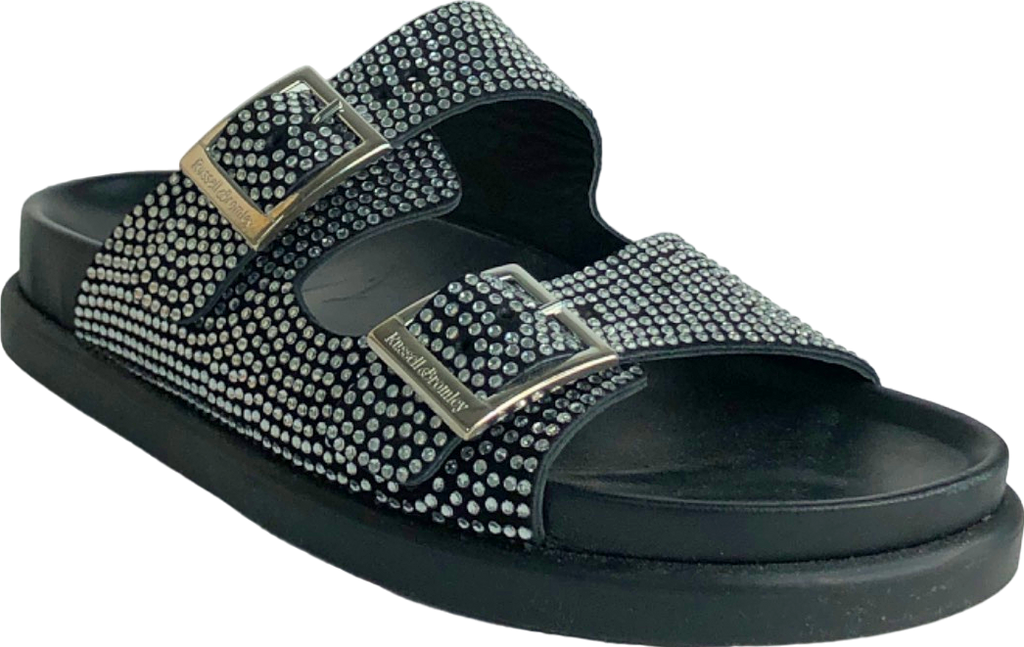 Russell & Bromley Black Swarovski Embellished Sandals EU 40 UK 7