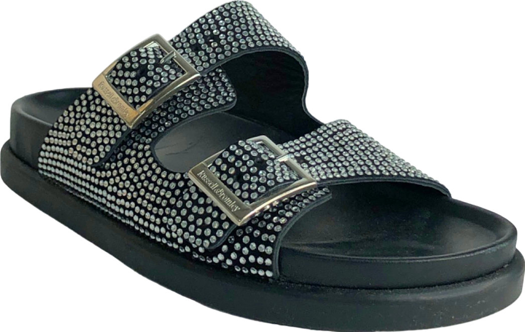 Russell & Bromley Black Swarovski Embellished Sandals EU 40 UK 7