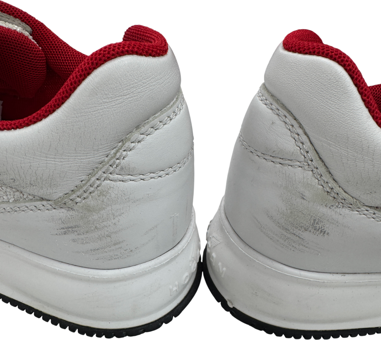 HOGAN White Leather & Glitter H Logo Trainers UK 4 EU 37 👠