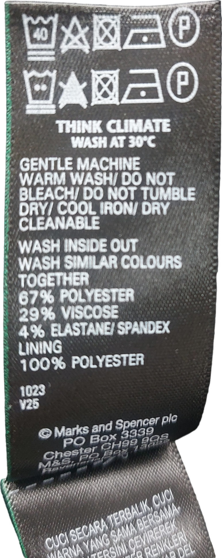 M&S Black Tailored Waistcoat UK 8