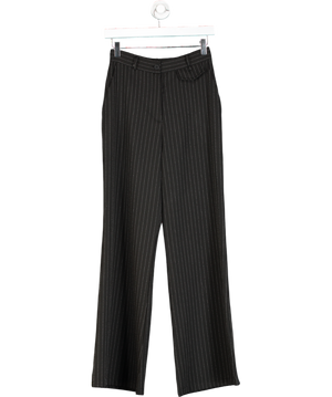 Horoscopez Black Pinstripe Wide Leg Trousers UK XS