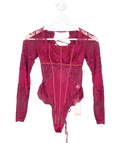 boux avenue Red Wine Blair Bodysuit UK 8