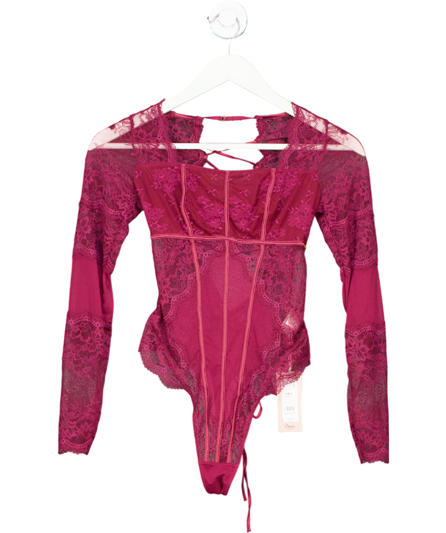 boux avenue Red Wine Blair Bodysuit UK 8