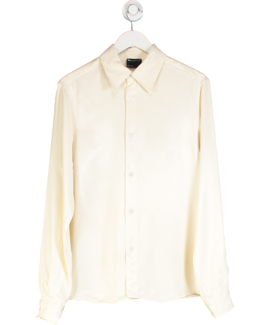 ASOS Cream Relaxed Fit Shirt UK S