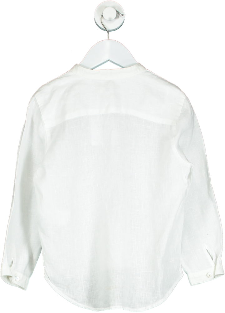 Knot White Linen Shirt UK 6 yrs