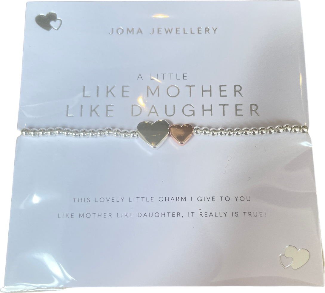 Joma Jewellery Silver / Rose Gold A Little 'like Mother Like Daughter' Bracelet One Size