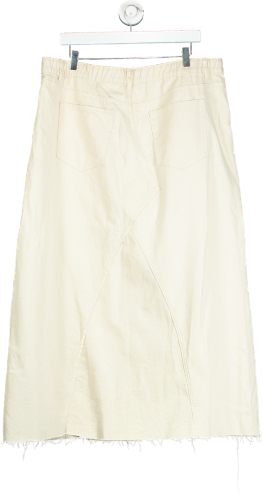 Simply Be Beige Denim Skirt UK 18