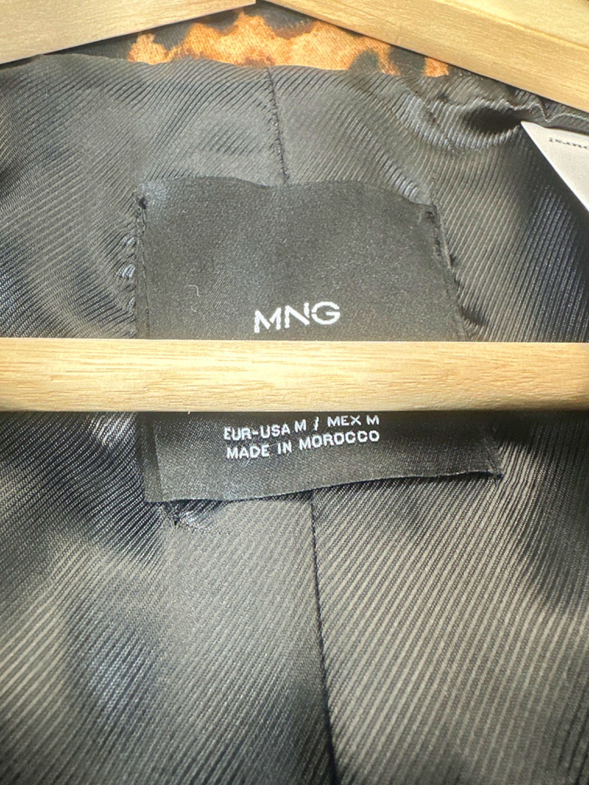 Mango Leopard Print Coat UK M