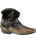 Ermano Scervino Brown Distressed Leather Western Style Ankle Boots UK 6 EU 39 👠
