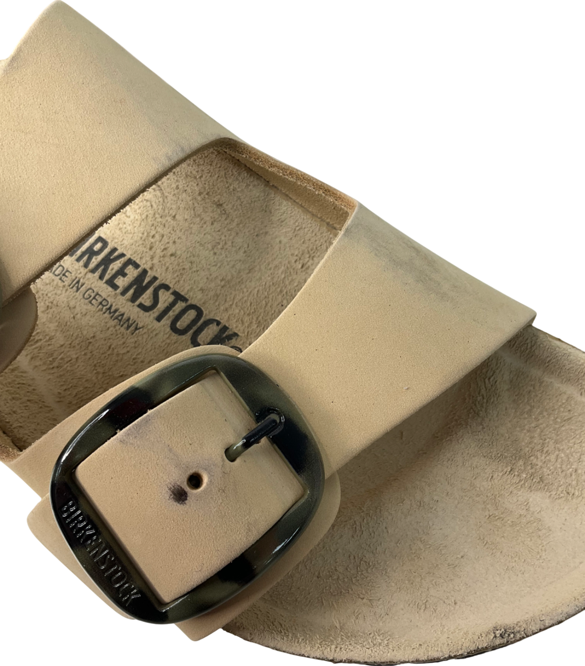 Birkenstock Brown Arizona Big Buckle Sandals Cream Tortoiseshell UK 5 EU 38 👠