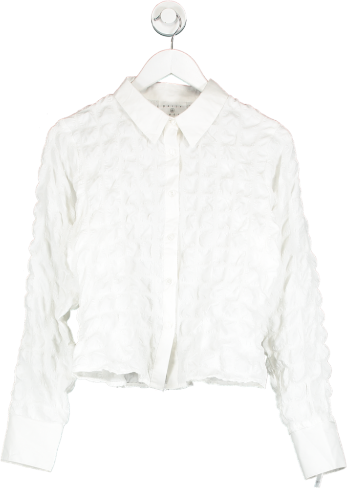 Daisy Street White Textured Shirt UK 12