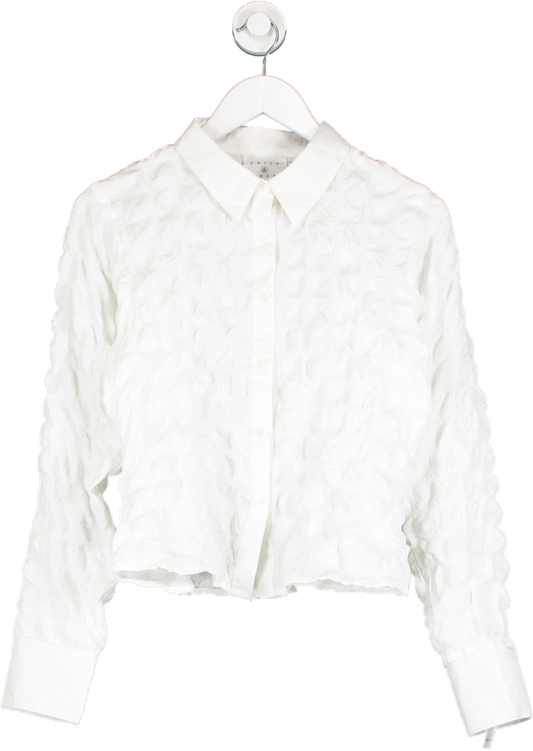 Daisy Street White Textured Shirt UK 12
