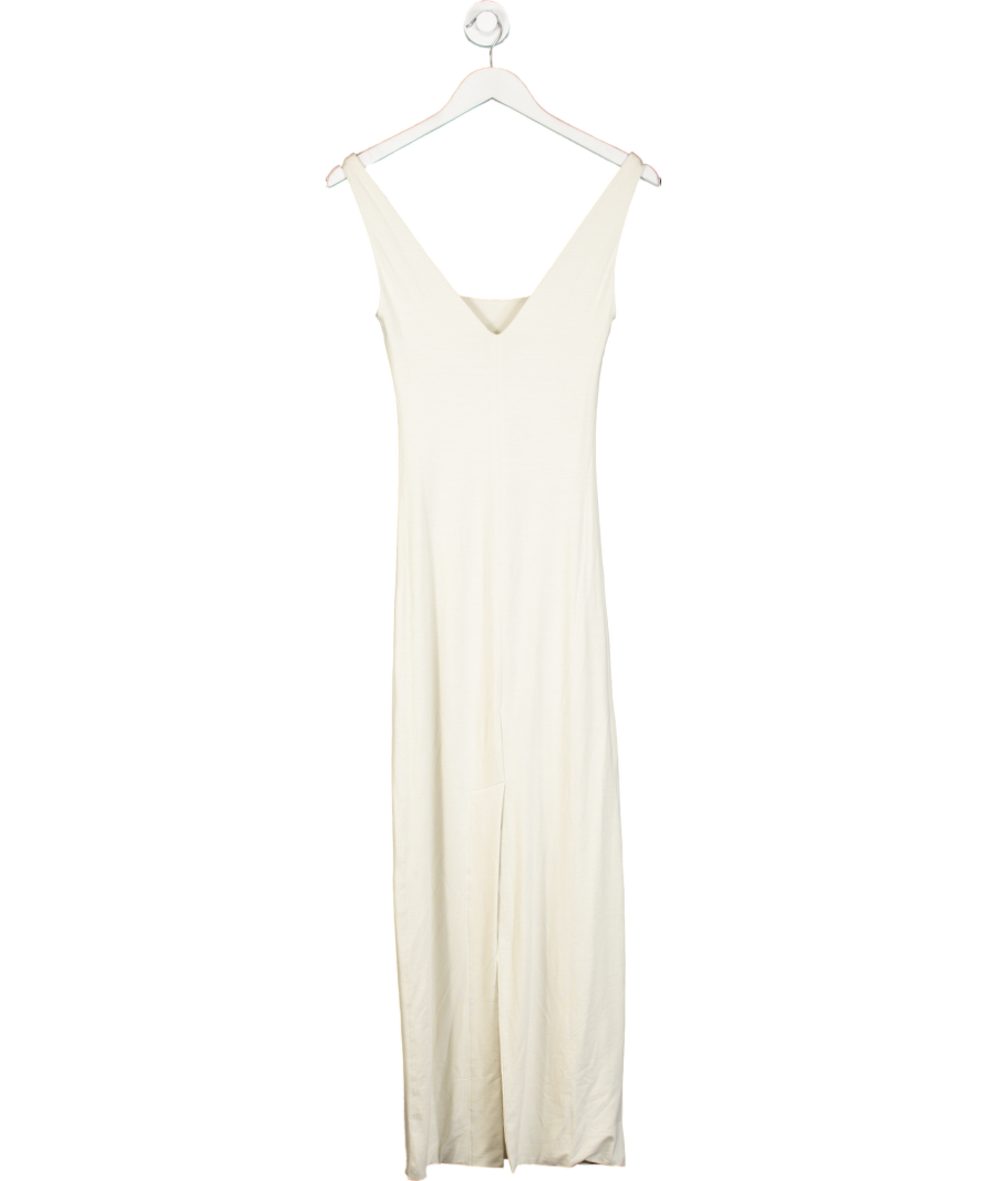 klayd White Square Neck Maxi Dress UK S