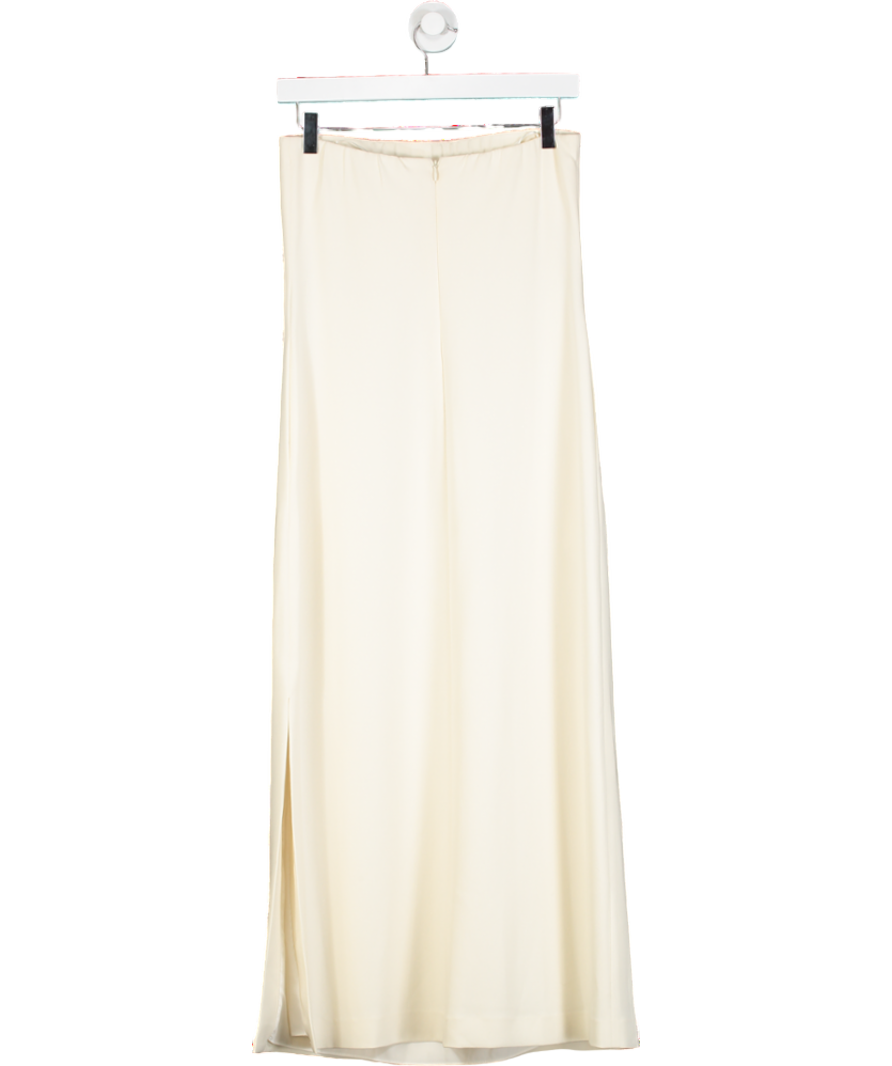 Theory Cream Admiral Crepe Strapless Midi Dress UK XS