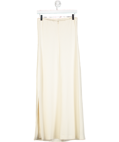 Theory Cream Admiral Crepe Strapless Midi Dress UK XS