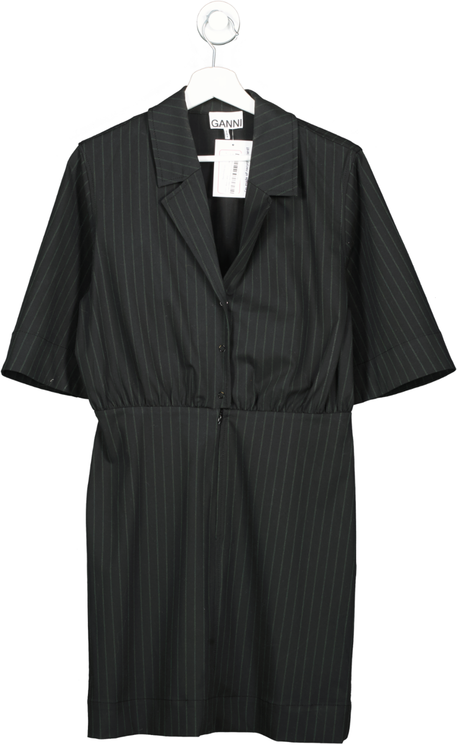 Ganni Black Pinstripe Suit UK 6