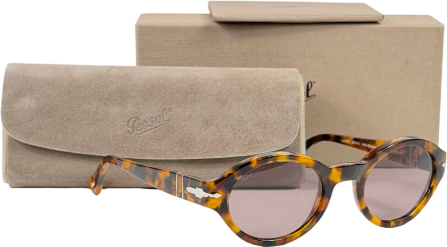PERSOL Brown Polarised Po3378s - Loris With Havana Sunglasses In Box & Case
