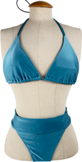 Grace jacob Blue Rain Drop Shimmer Bikini UK M