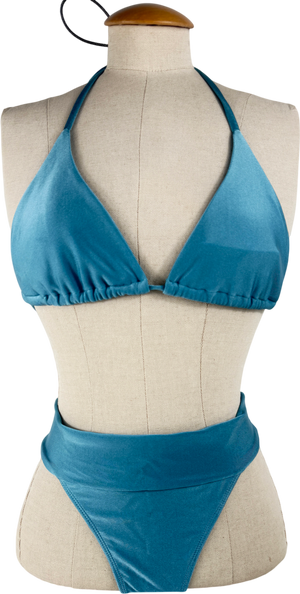 Grace jacob Blue Rain Drop Shimmer Bikini UK M