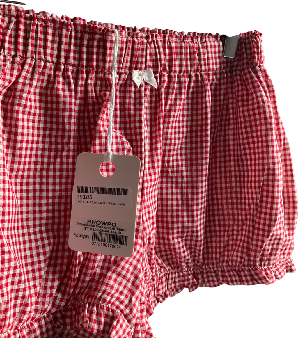 Birdies Red Elle Shorts-bow Detail Bloomer Shorts UK M