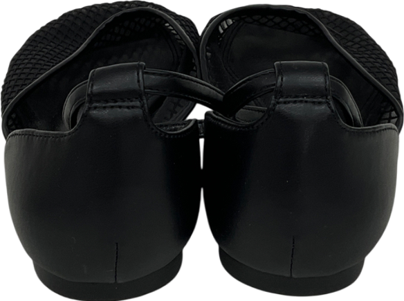 4th & Reckless Chessie Mesh Ankle Strap Ballet Flat In Black UK 5 EU 38 👠