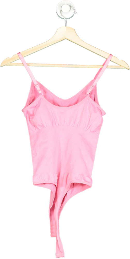 Pink Ribbed Bodysuit UK S