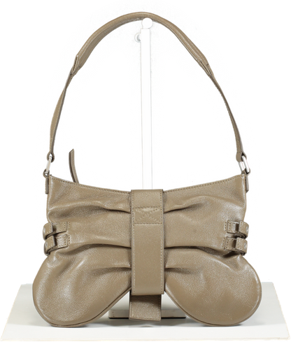 Blumarine Beige Leather Butterfly Handbag