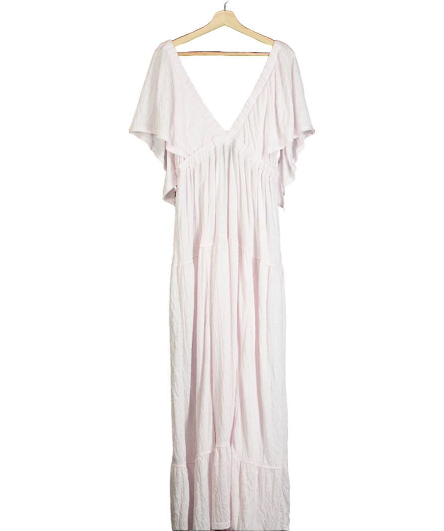 Free People Pink Beach La La Maxi Dress UK L