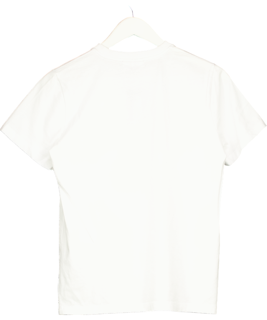 Ganni White Sun University Of Love T-shirt UK XS