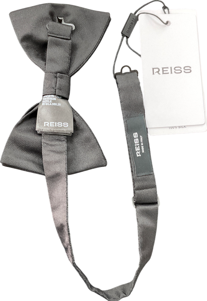 REISS Grosgrain Silk Bow Tie In Black One Size