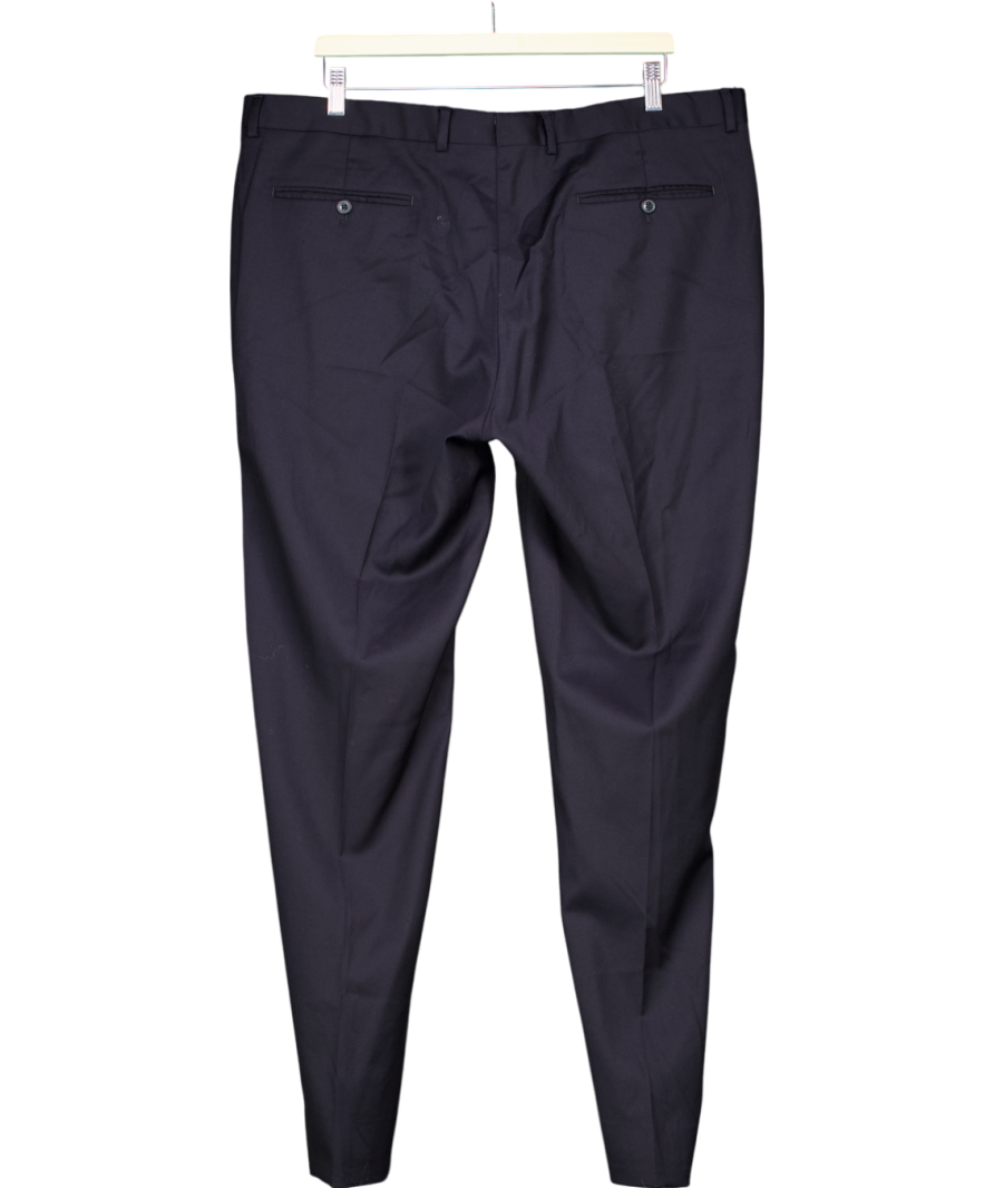 Hawes And Curtis 1913 Black Wool Slim Fit Suit Trousers UK L