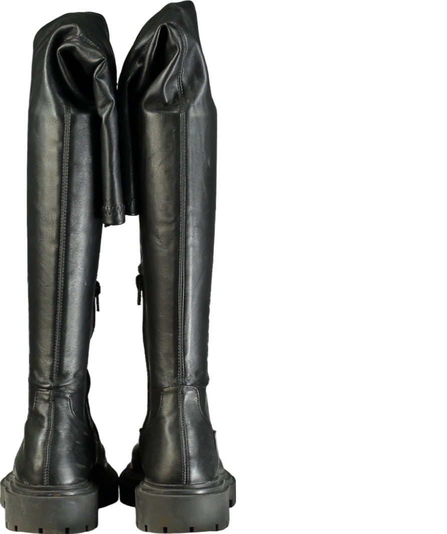 ZARA Black Over-the-knee Boot UK 6 EU 39 👠