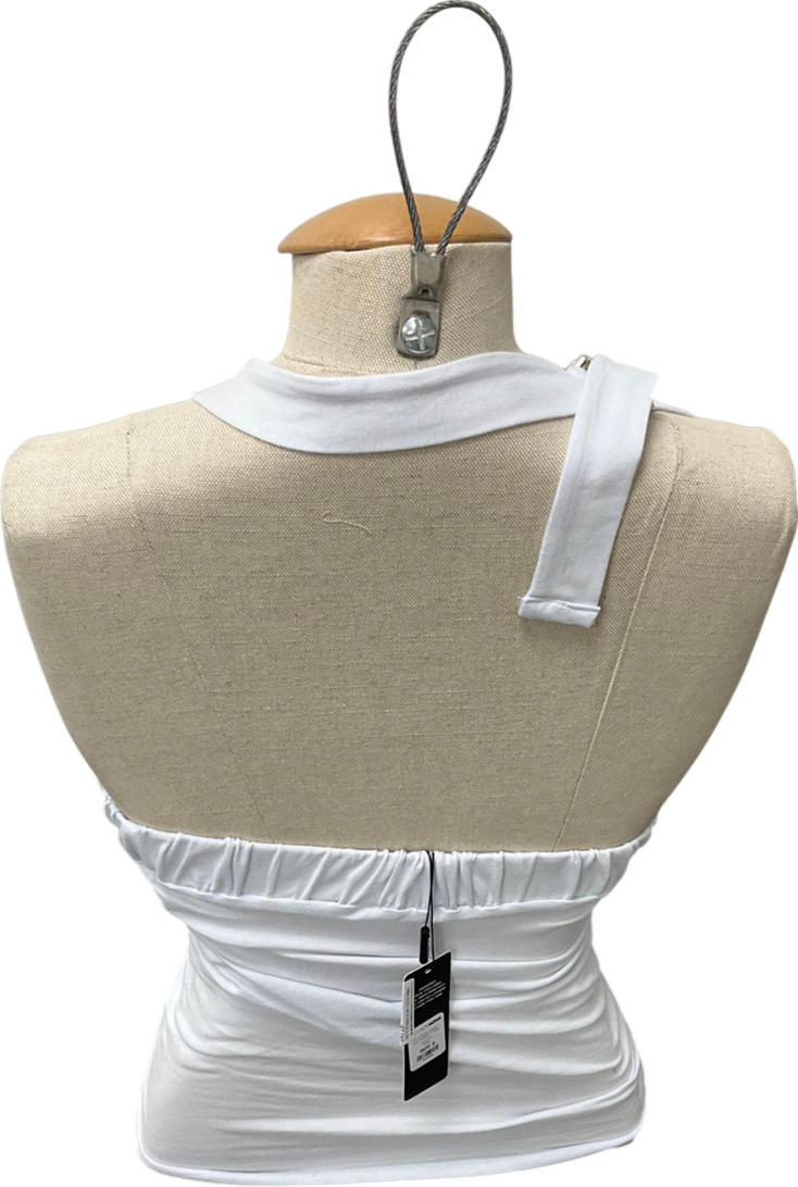 Fashion Nova White Playing Hard To Forget Top UK S