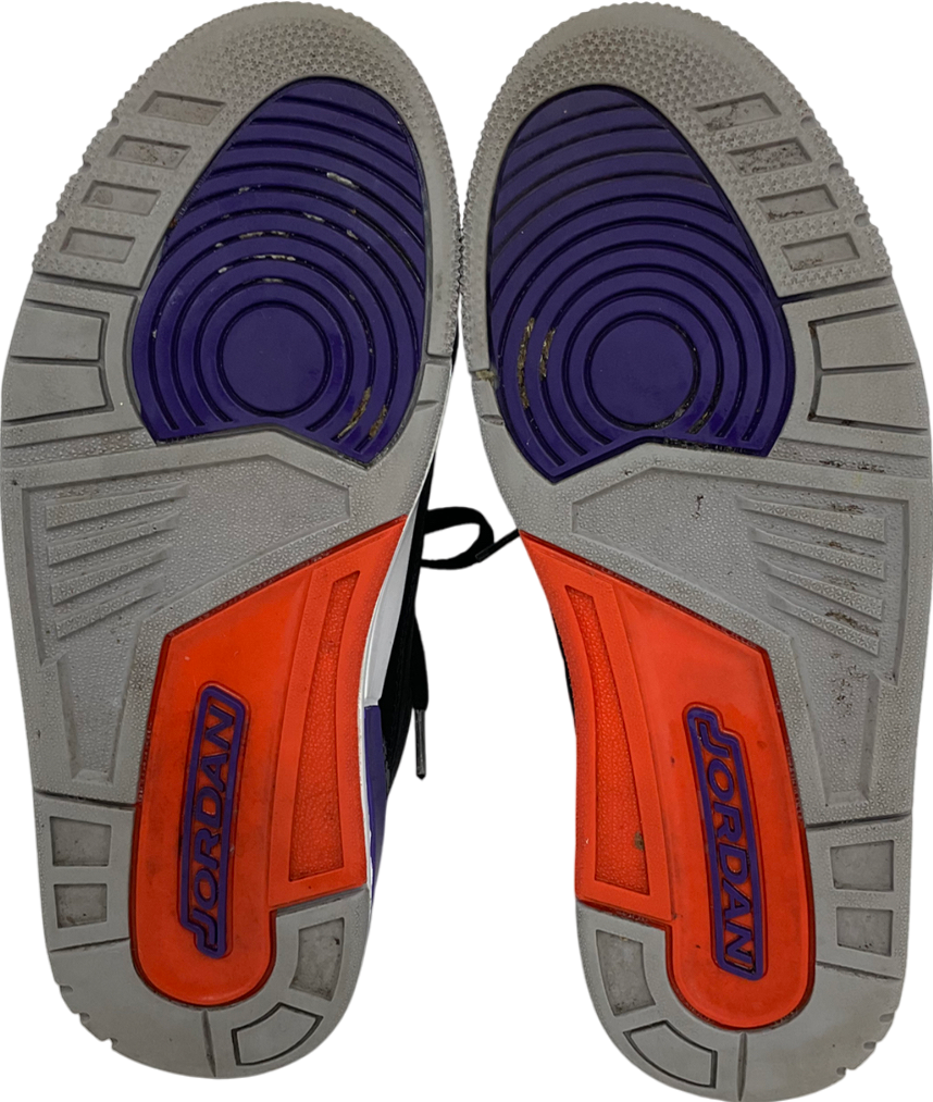 Nike Air Jordan 3 Black Court Purple Cement Grey UK 6.5 EU 39.5 👠