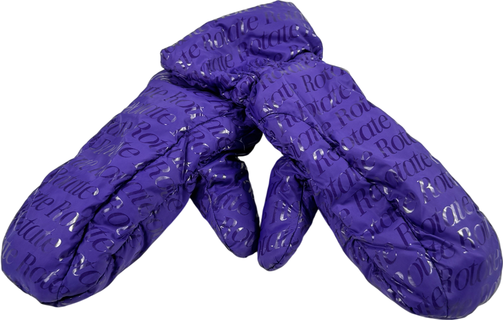 ROTATE BIRGER CHRISTENSEN Purple Logo Mittens One Size