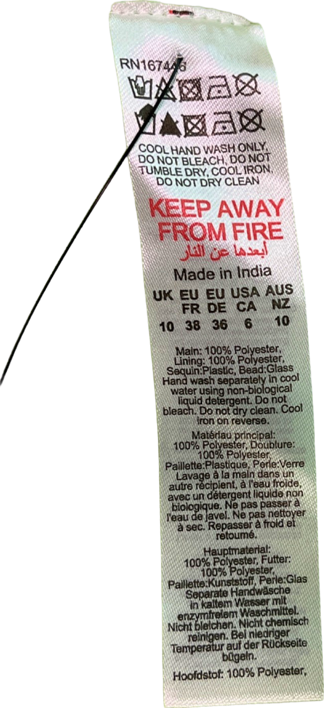 Karen Millen Green premium embellished maxi dress UK 10