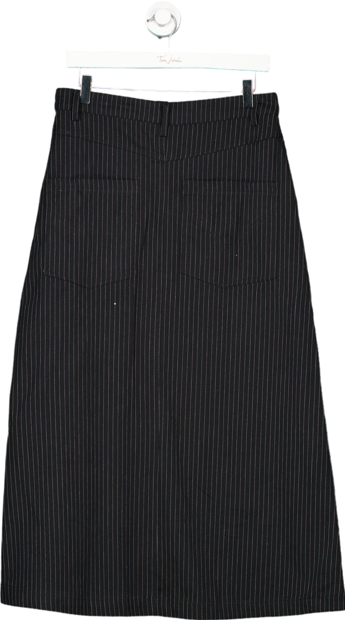 Collusion Black Pinstripe Skirt UK 12