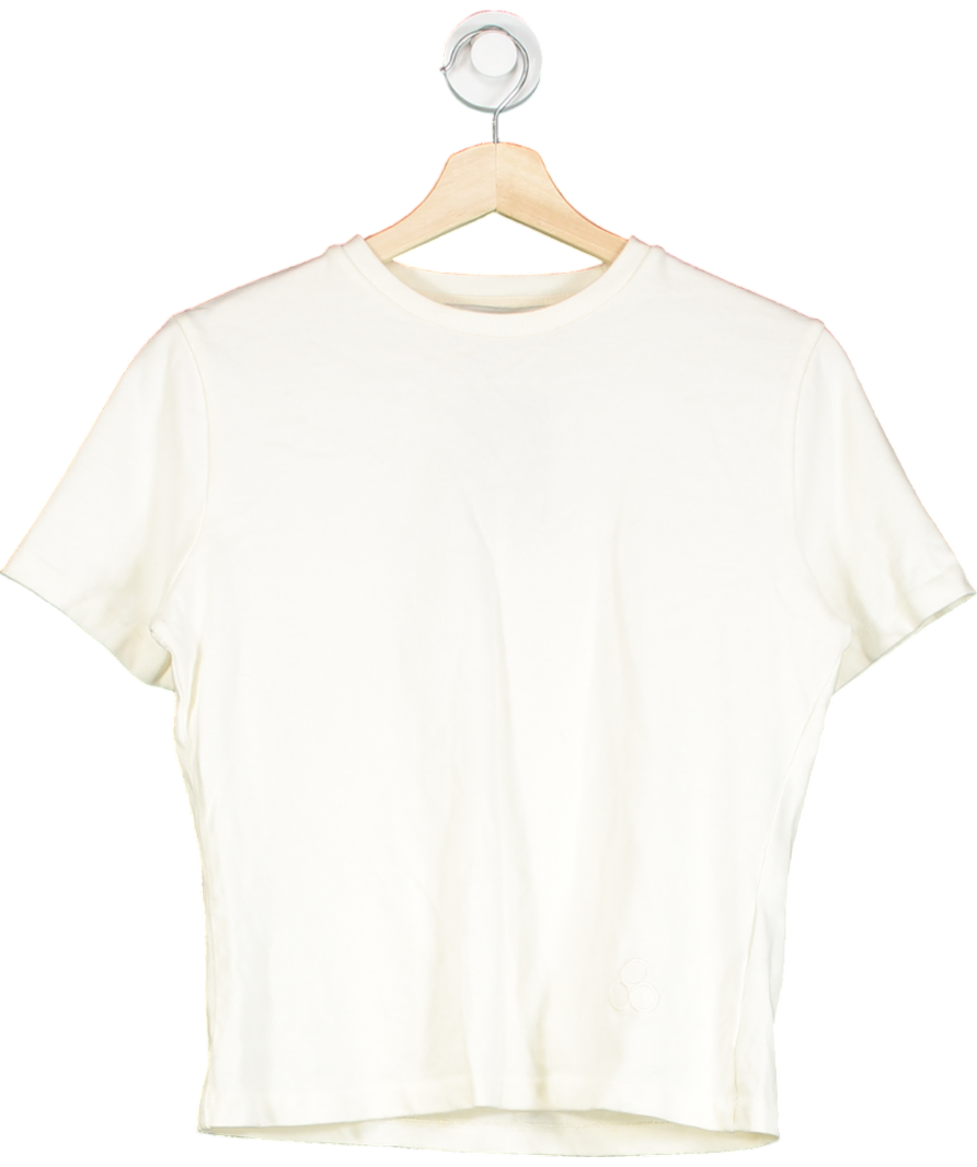 Colors Cream Plain T-shirt UK XS