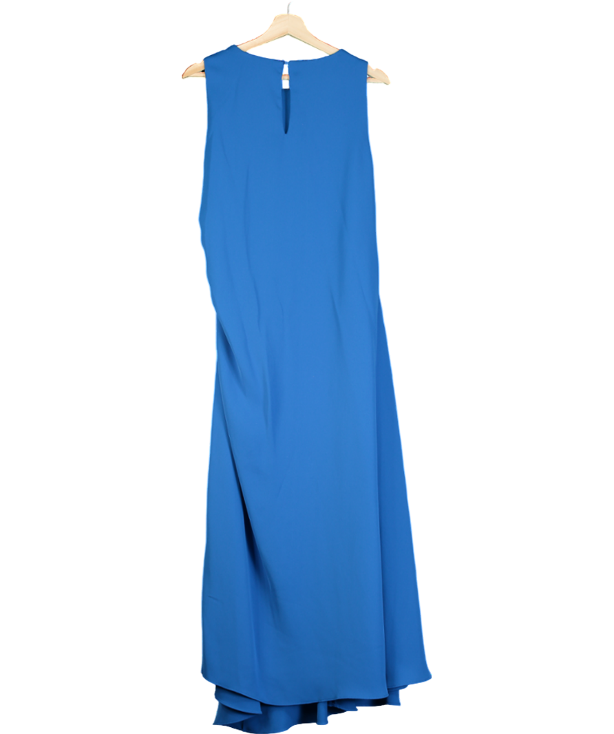 MANGO Blue Midi-dress With Draped Detail UK XXL